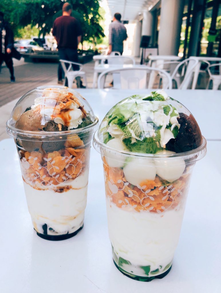 green tea parfaits