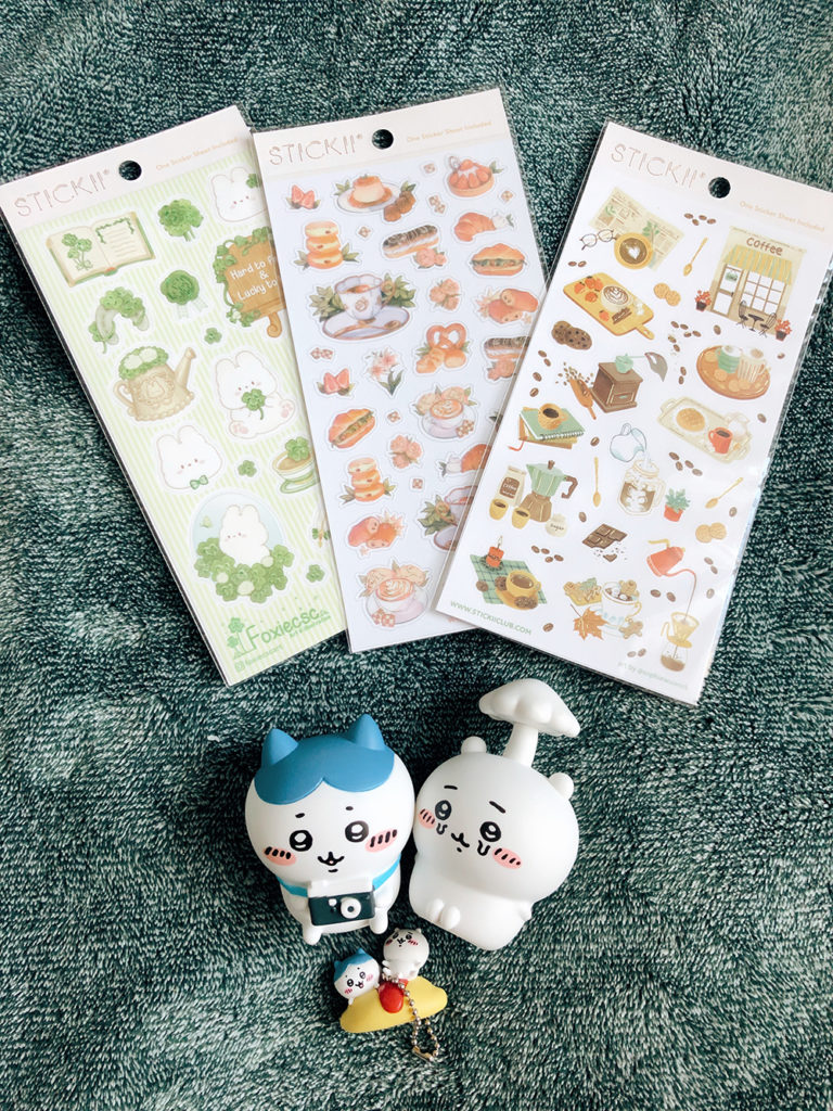 Chiikawa goods and sticker sheets